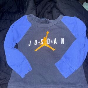 Jordan Kids Long Sleeve Shirt - Blue and Black